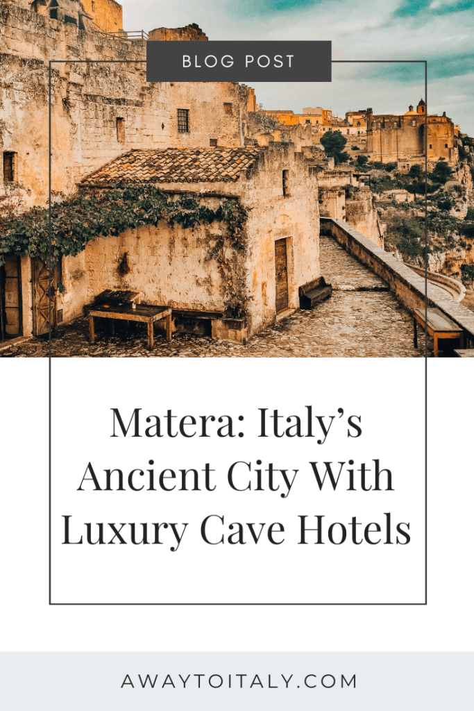 pinterest graphic of matera italy