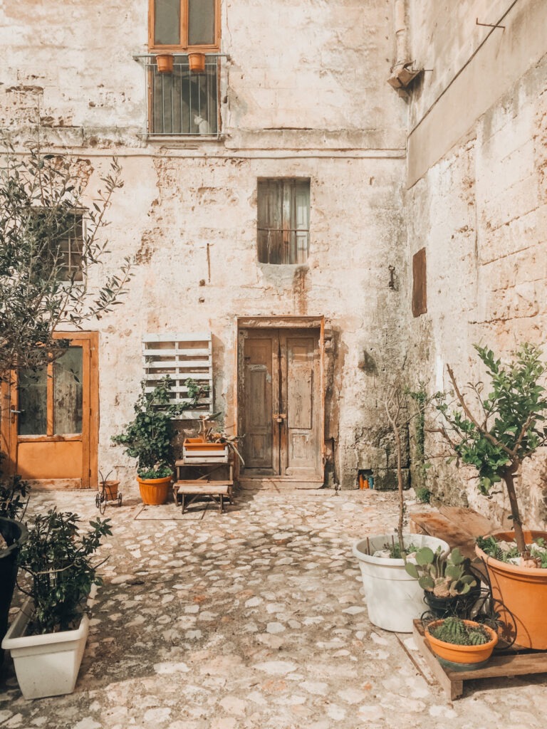 courtyard in Matera italy