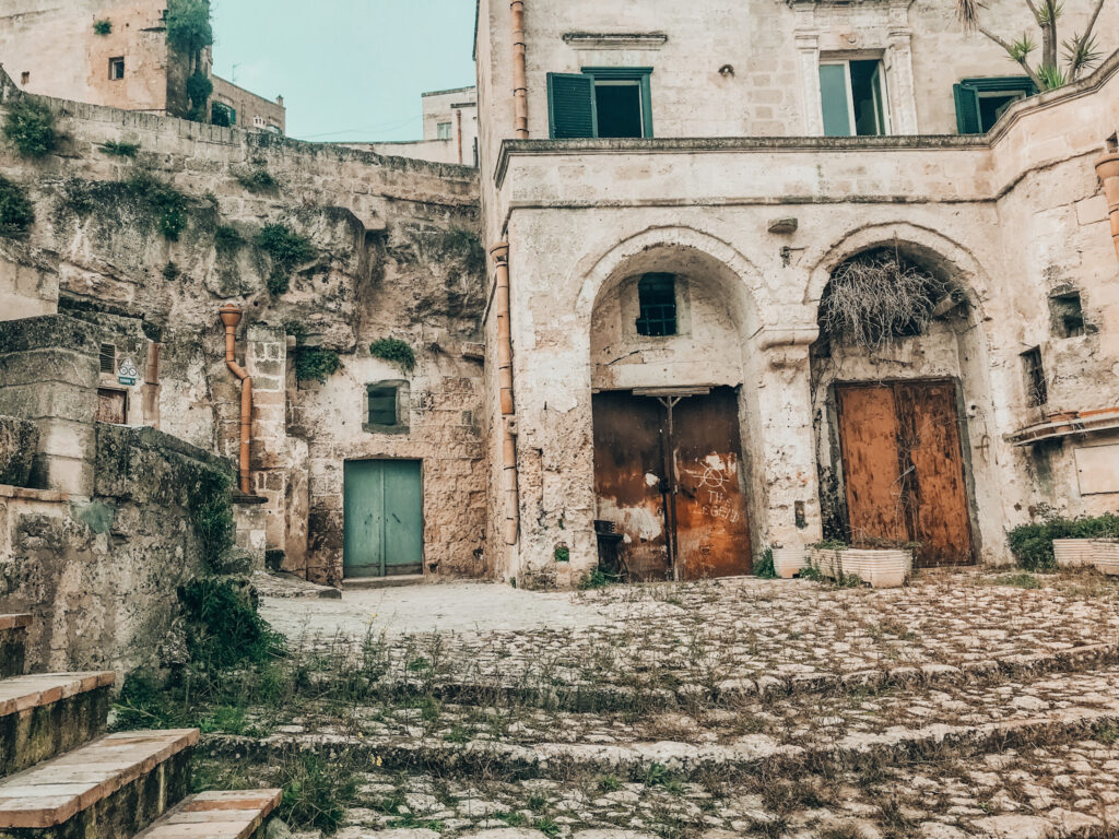 old doors in matera italy