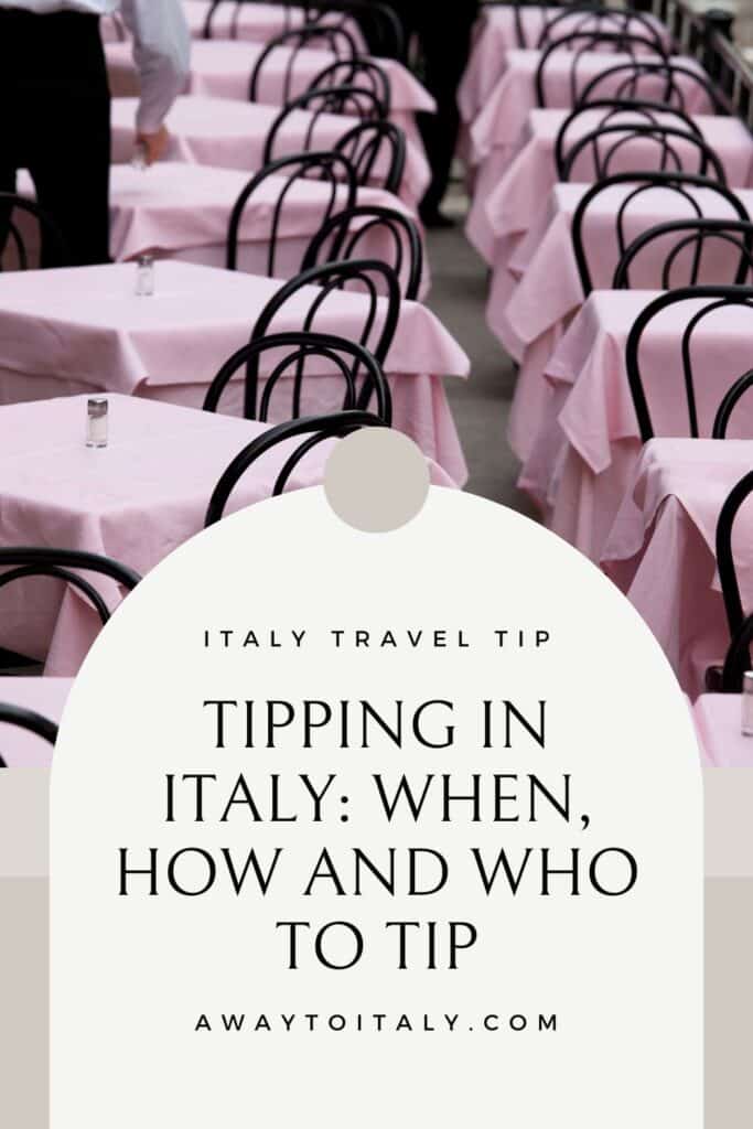 Tipping in Italy. Do you tip in Italy?