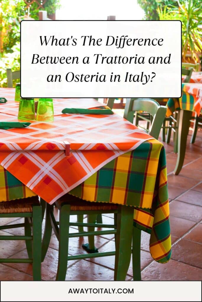 what is a trattoria and an osteria