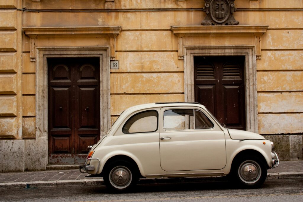 vintage car in Italy