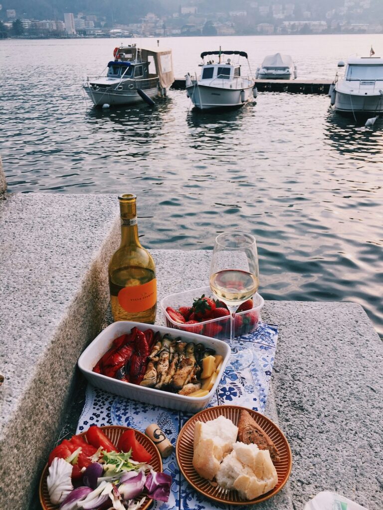 picnic along the coast Italy