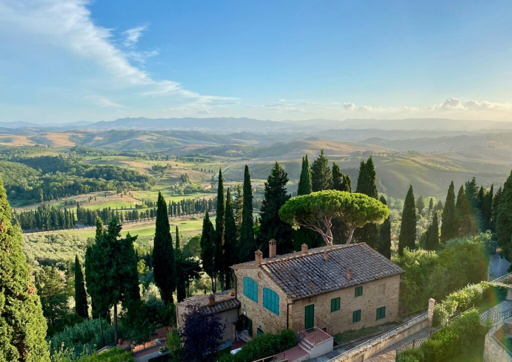 view from a tuscan countryside