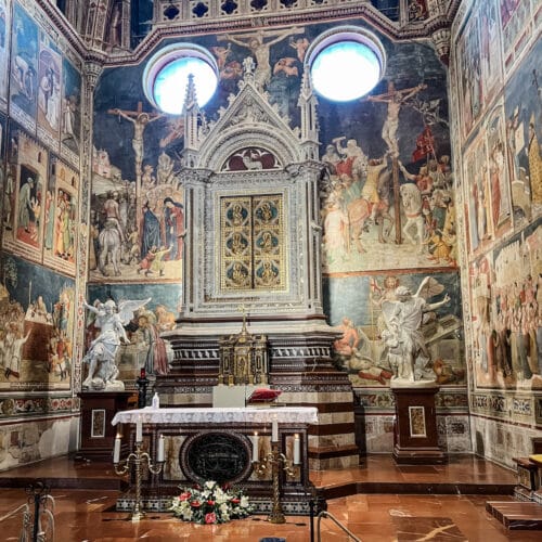 interior of cathedral in Orvieto