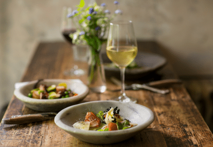 meal on a wooden table