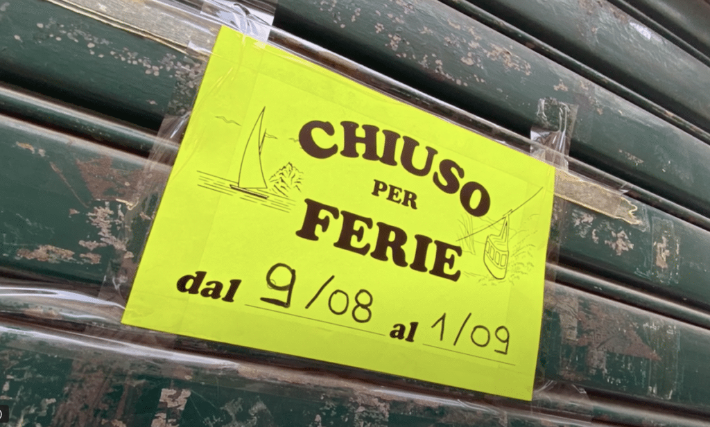 chiuso per ferie