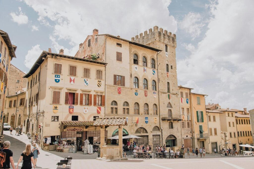 Piazza in Arezzo Italy