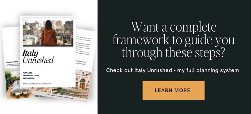 italy trip planning